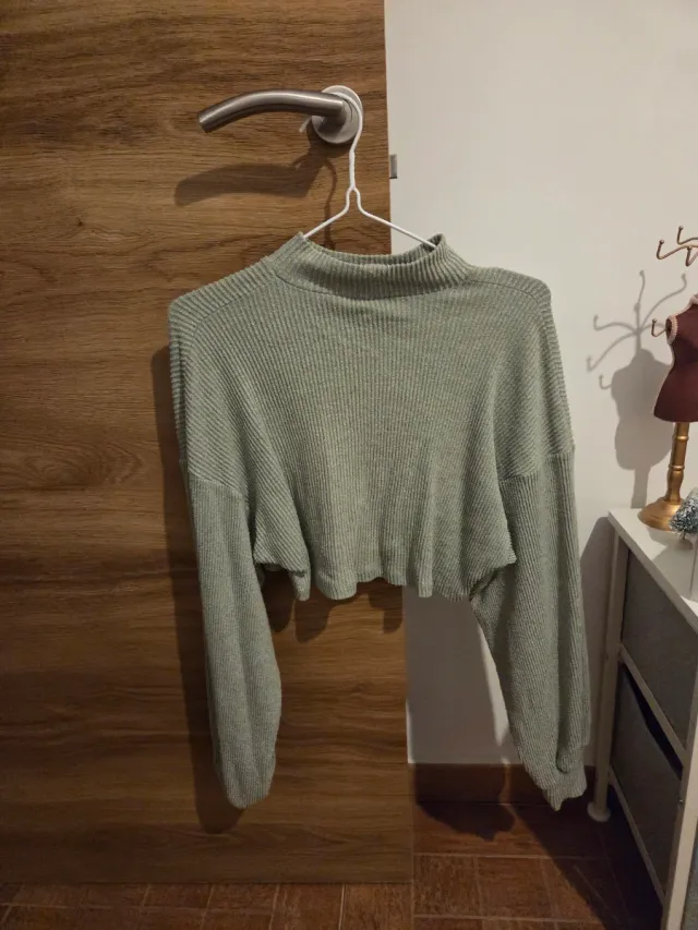 Chaleco verde de punto