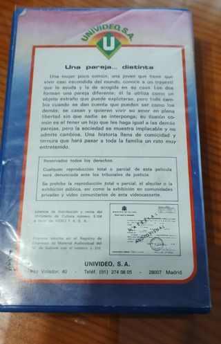 VHS Una pareja distinta. Funciona y original(1974)