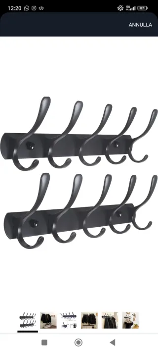 Appendiabiti doppio nero