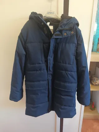 Giubbotto lungo bambino blu