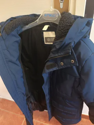 Giubbotto lungo bambino blu