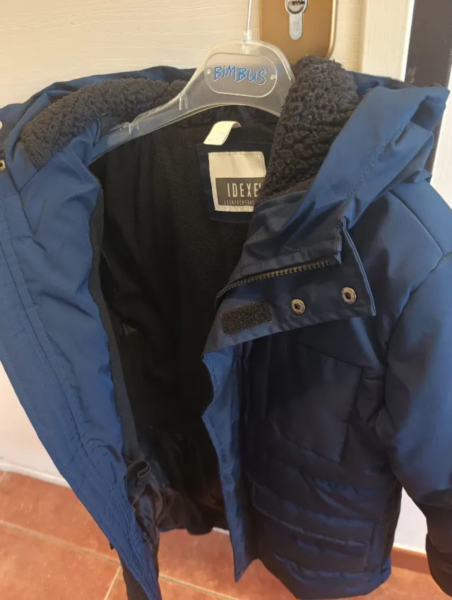 Giubbotto lungo bambino blu