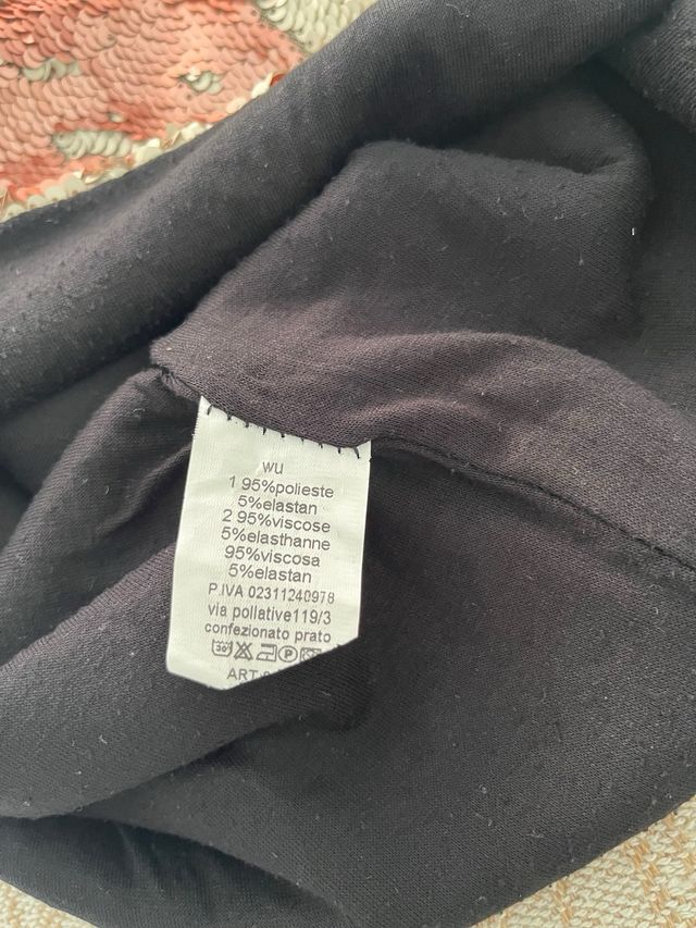 Falda lentejuelas rosa y blanco roto. Talla S.