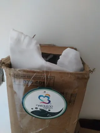 Sombrilla Jardín 270cm Marbueno blanca con funda