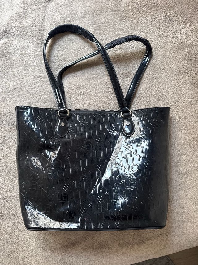 Bolso Shopper Valentino Negro/Verde