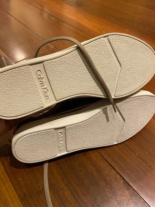 Zapatillas Calvin Klein Talla 36 Doradas/Plateadas