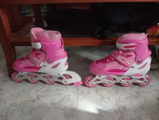Patines en línea ajustables rosa 39-42