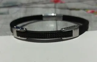 Pulsera Viceroy Hombre Negra y Plateada