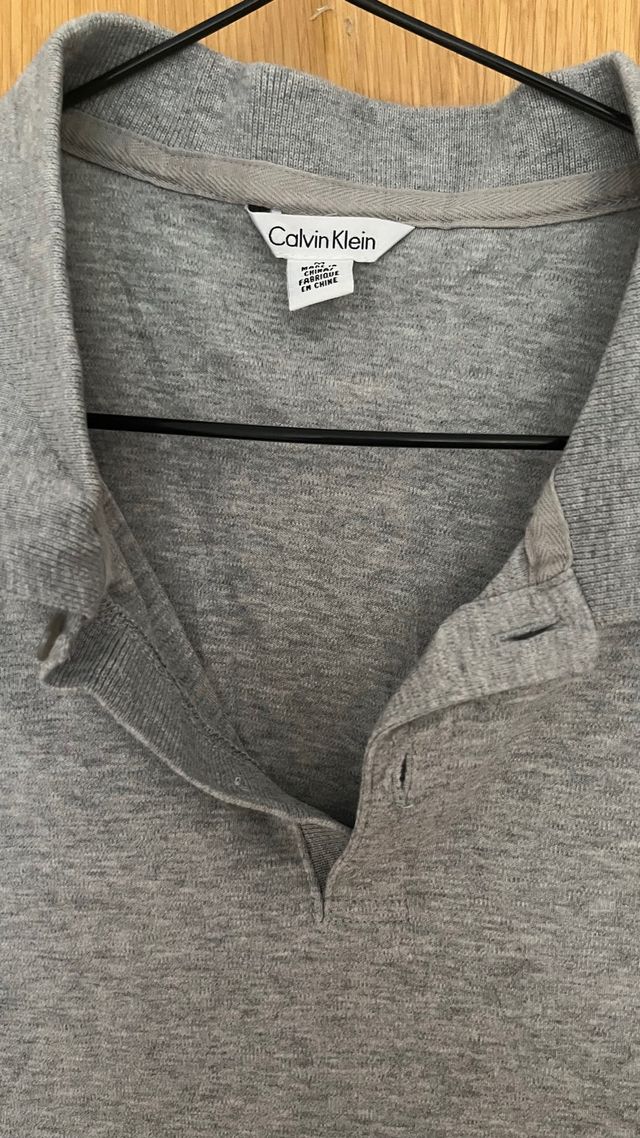 Polo Calvin Klein Gris Talla M Algodón