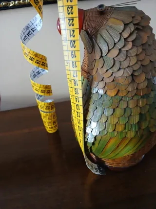 Cesto pappagallo vimini e legno