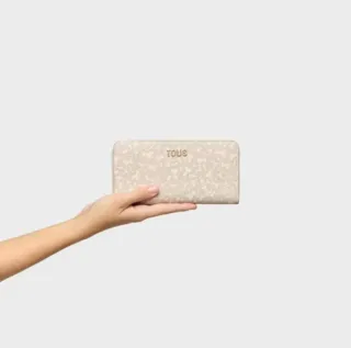 Billetera Tous Kaos Mini Lines Beige