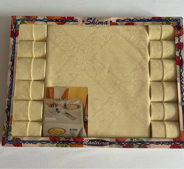 Mantelería beige 12 servicios Shima 1.50x2.50
