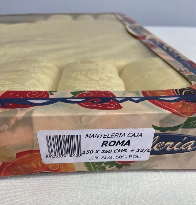 Mantelería beige 12 servicios Shima 1.50x2.50