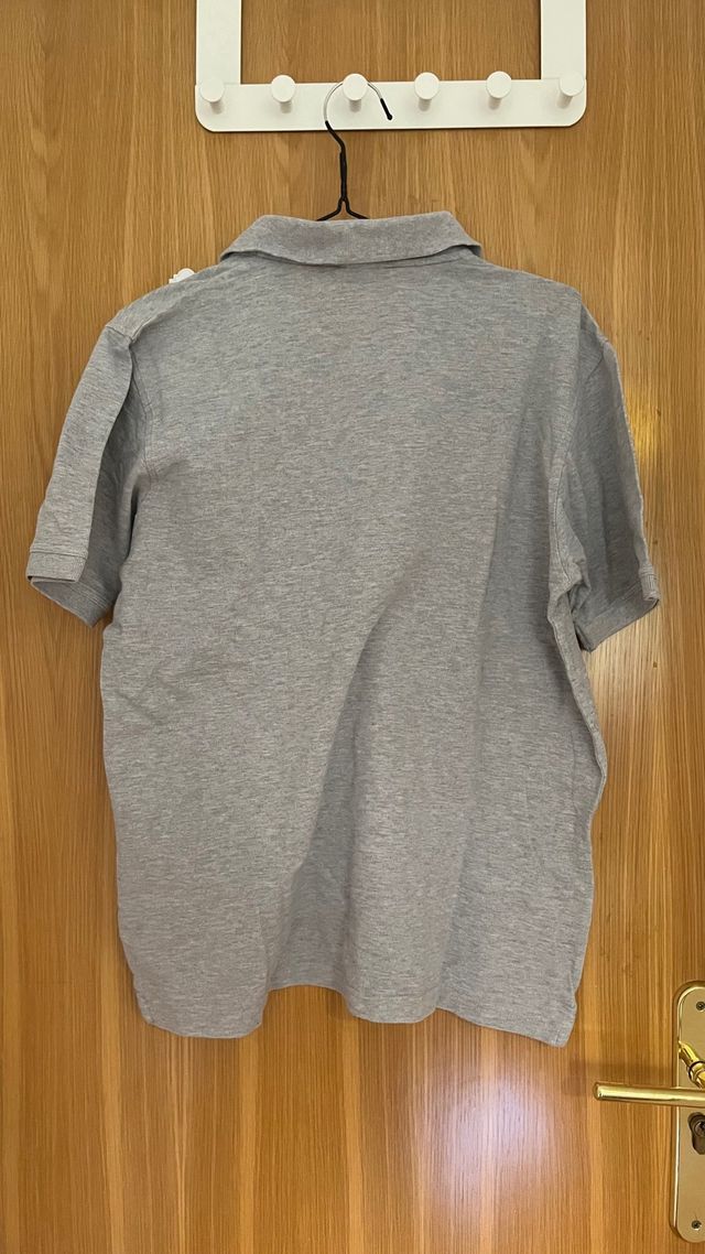 Polo Reebok Vintage Talla L Gris Algodón