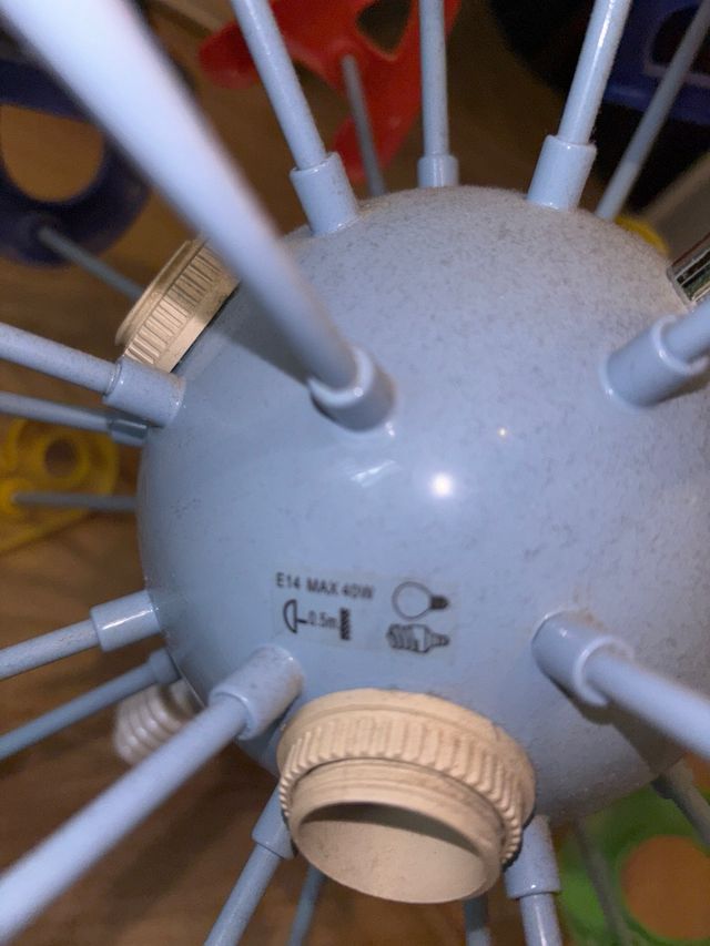 Lámpara Infantil Virus Letras Colores