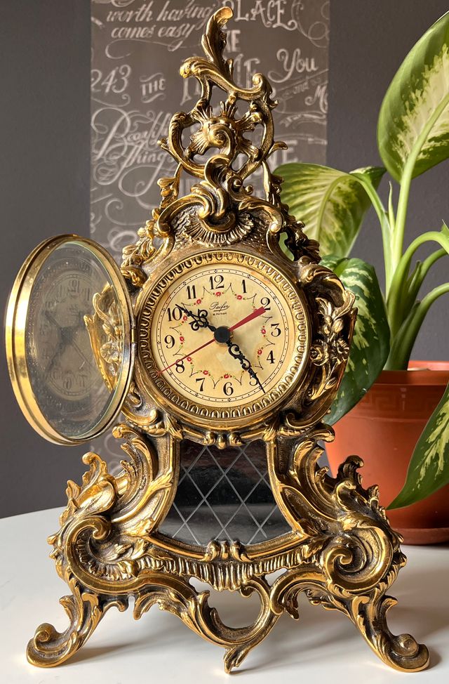 Reloj de sobremesa antiguo bronce macizo