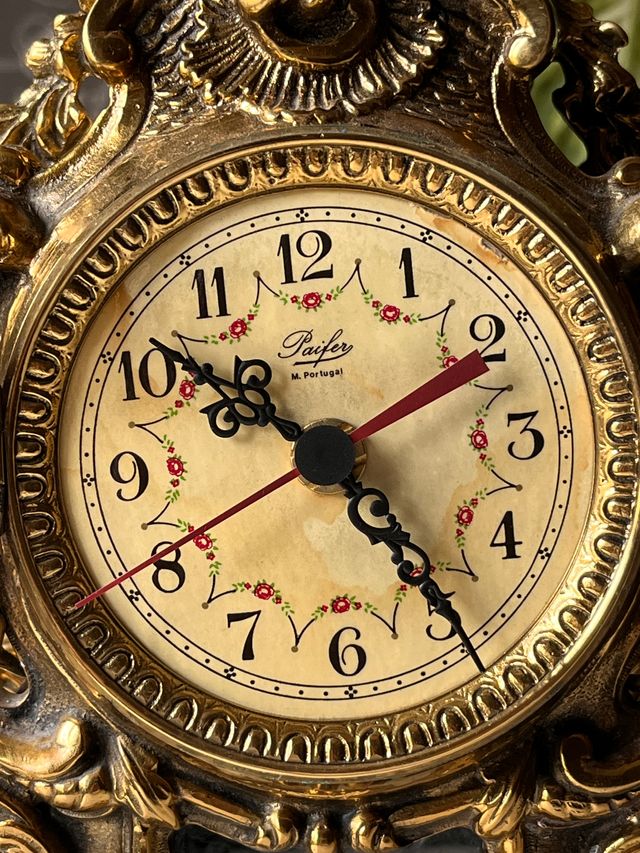 Reloj de sobremesa antiguo bronce macizo
