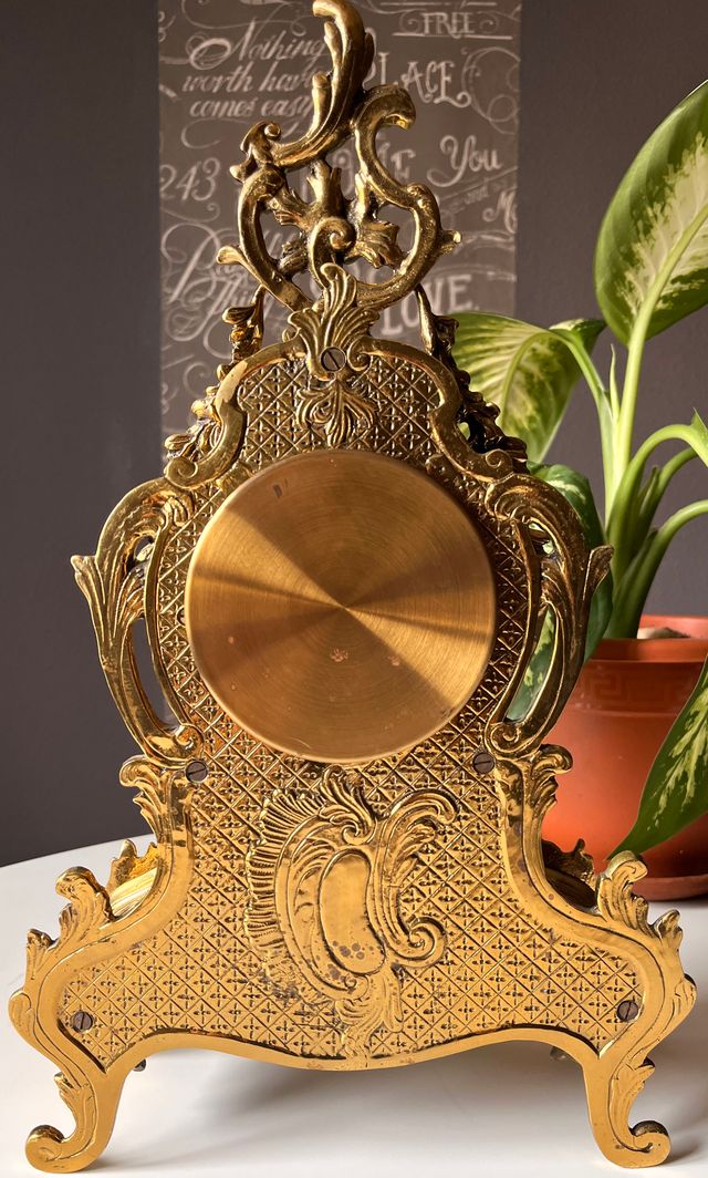 Reloj de sobremesa antiguo bronce macizo