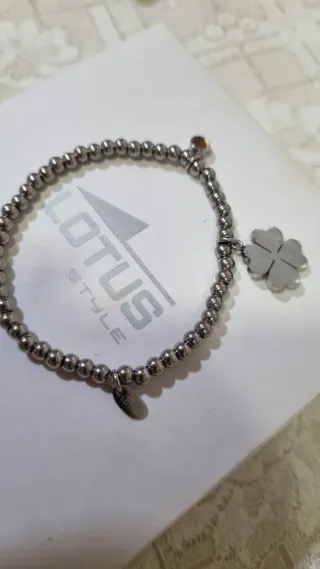Pulsera Lotus Acero Trébol Suerte