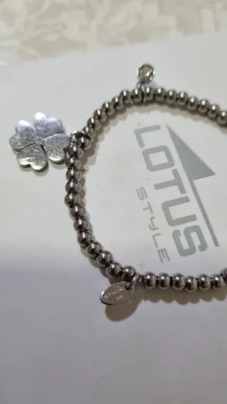 Pulsera Lotus Acero Trébol Suerte