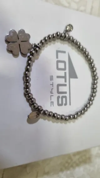 Pulsera Lotus Acero Trébol Suerte