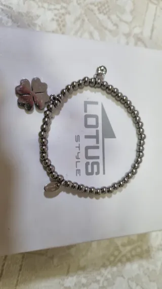 Pulsera Lotus Acero Trébol Suerte