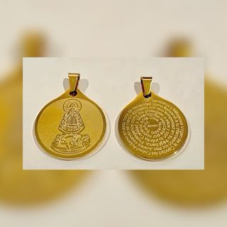 Pulsera Virgen Caridad del Cobre Acero Oro y Plata