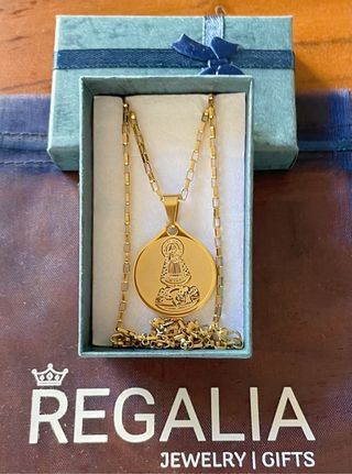 Pulsera Virgen Caridad del Cobre Acero Oro y Plata