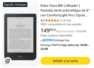 Ebook Kobo Clara BW