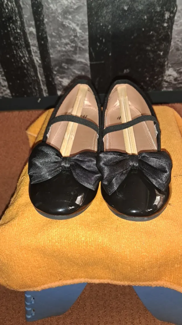 Zapatos niña charol negro talla 34