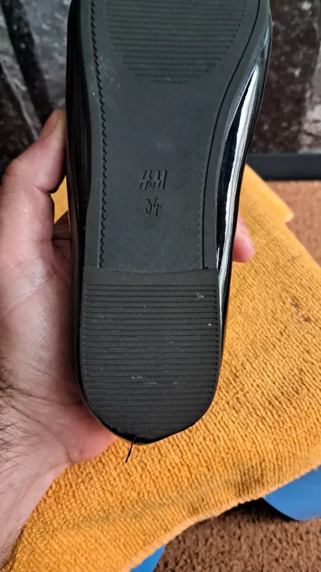 Zapatos niña charol negro talla 34