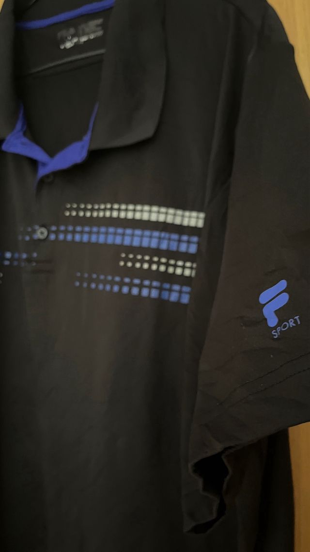 Polo Fila Negro y Azul Talla XL
