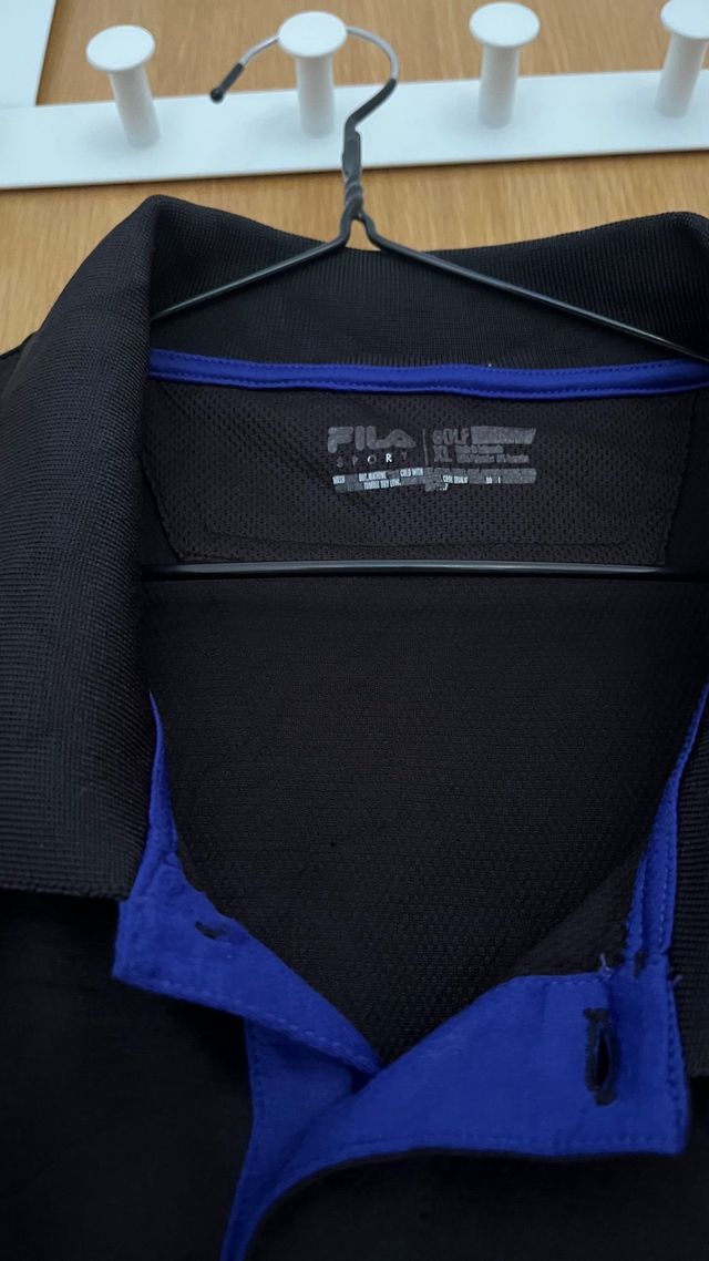 Polo Fila Negro y Azul Talla XL