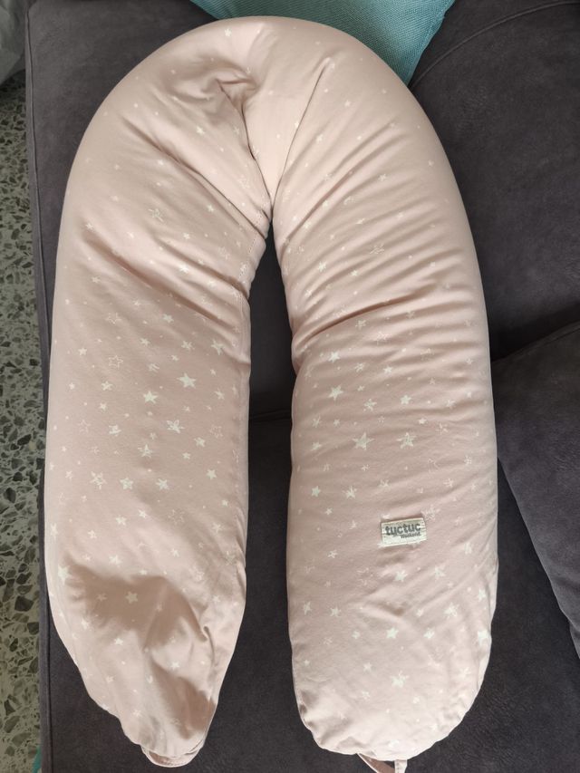 Cojín Lactancia Tuctuc Estrellas Rosa