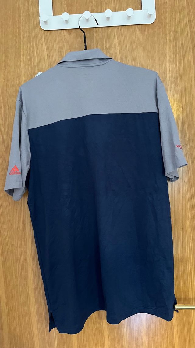 Polo Adidas Talla M Gris y Azul