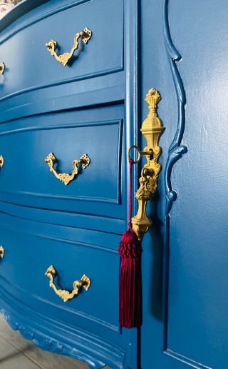 Aparador Francés Azul Restaurado