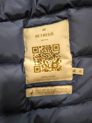 Abrigo plumífero Hetrego hombre T.48