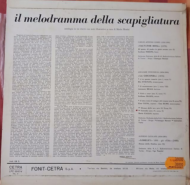 LP Il Melodramma della Scapigliatura Vol. 2 Cetra