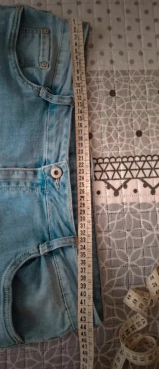 Vaquero de mujer, pata ancha, azul claro, talla 44