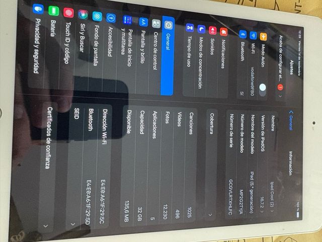 iPad 5ª Generación Plata 32Gb