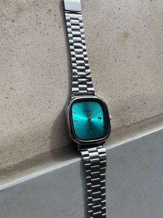 Reloj Casio Vintage Plata y Turquesa