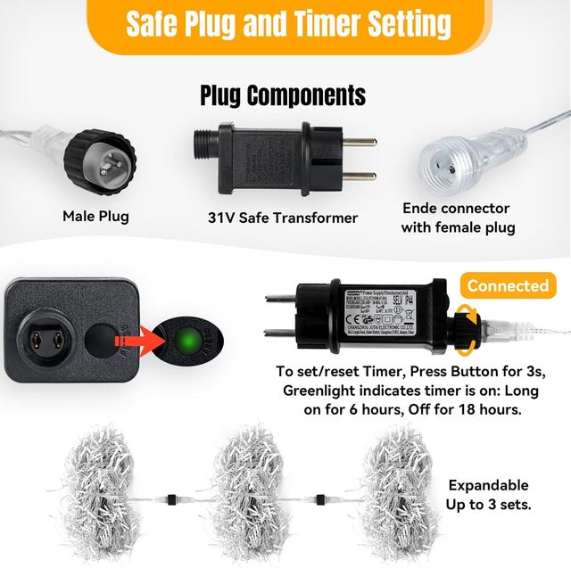 NUEVO - Guirnalda Luces LED 5m Blanco Cálido