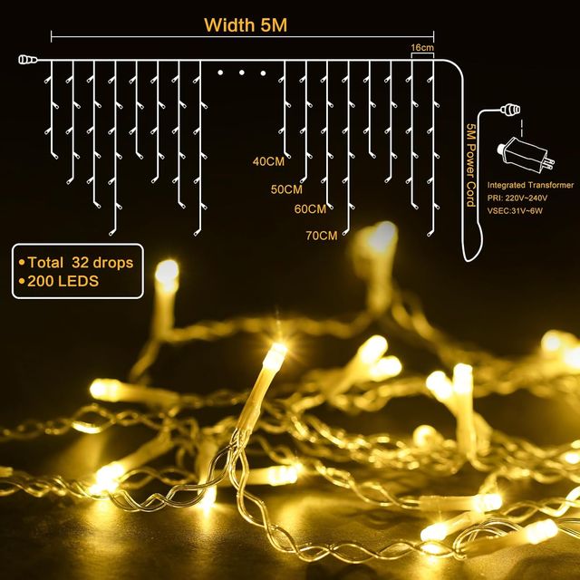 NUEVO - Guirnalda Luces LED 5m Blanco Cálido
