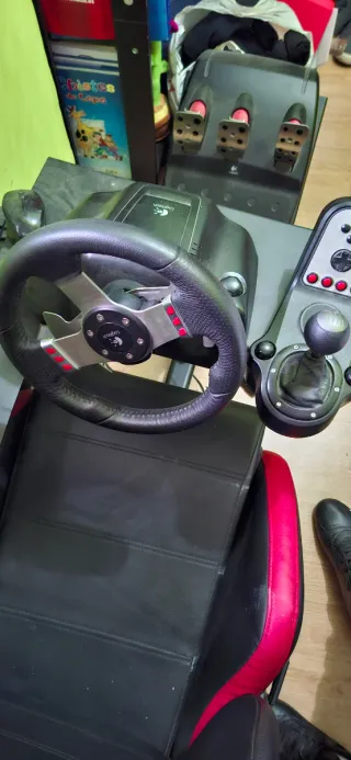Simulador con Asiento y volante para pc y pley