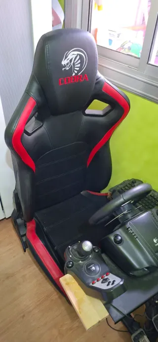 Simulador con Asiento y volante para pc y pley