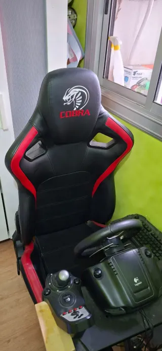Simulador con Asiento y volante para pc y pley