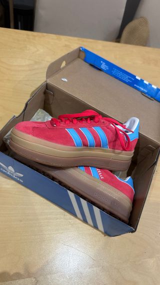 Adidas Gazelle Bold Rojas y Azules 36