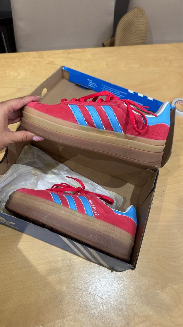 Adidas Gazelle Bold Rojas y Azules 36