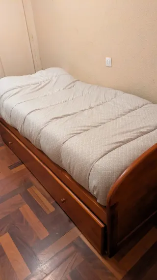 Cama nido de madera con cajones