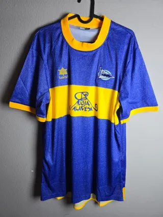 Camiseta Luanvi Alavés Azul y Amarillo final uefa